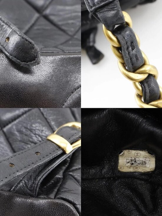 CHANEL Matelasse Backpack Daypack vintage black lambskin Women main image 7